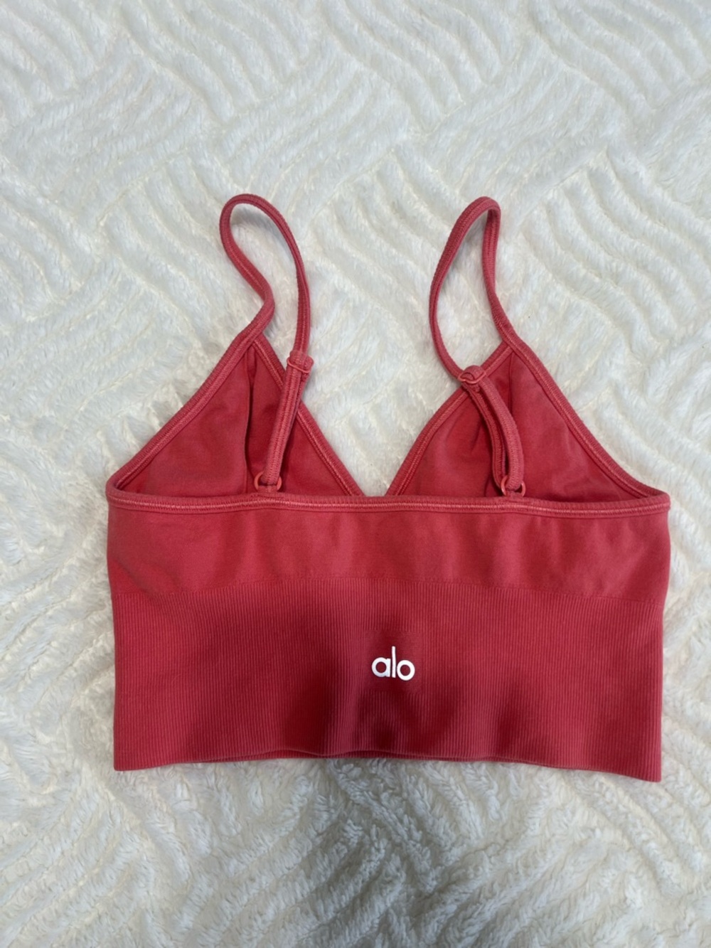 Alo Yoga Delight Bra Coral Pink Women’s Small Adjustable Straps - Picture 6 of 11